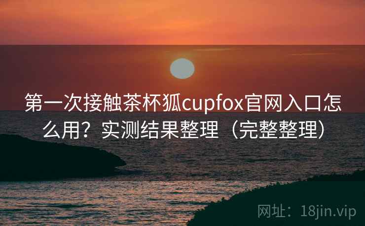 第一次接触茶杯狐cupfox官网入口怎么用？实测结果整理（完整整理）