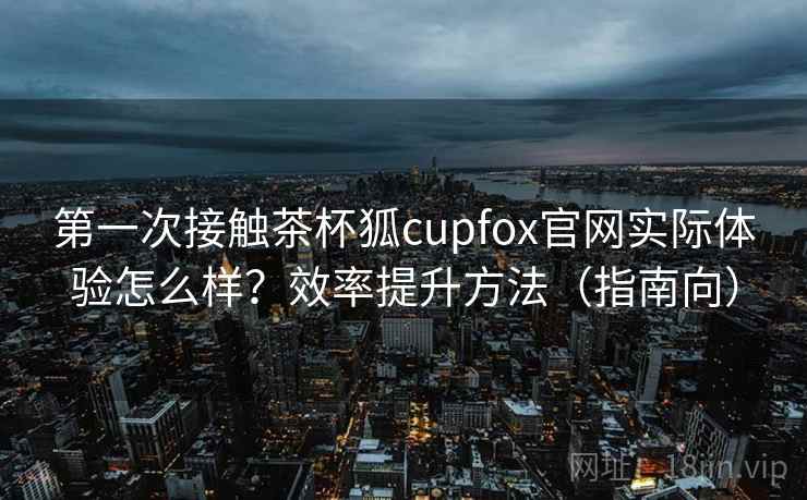 第一次接触茶杯狐cupfox官网实际体验怎么样？效率提升方法（指南向）