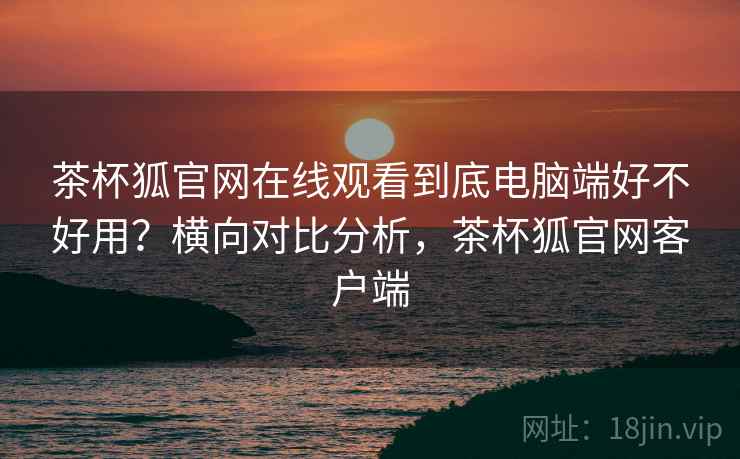 茶杯狐官网在线观看到底电脑端好不好用？横向对比分析，茶杯狐官网客户端