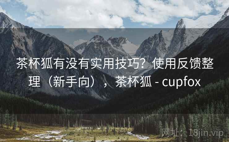 茶杯狐有没有实用技巧？使用反馈整理（新手向），茶杯狐 - cupfox
