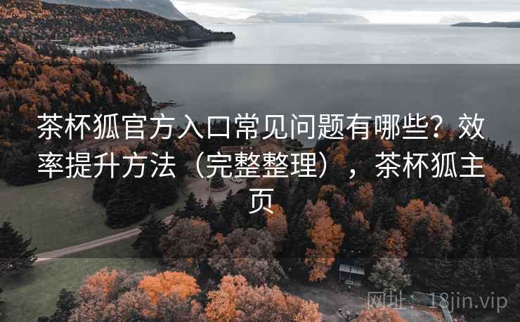 茶杯狐官方入口常见问题有哪些？效率提升方法（完整整理），茶杯狐主页