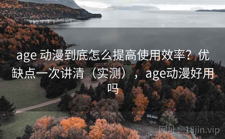 age 动漫到底怎么提高使用效率？优缺点一次讲清（实测），age动漫好用吗